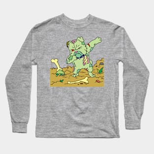 Dabbing dog - Halloween Gift Long Sleeve T-Shirt